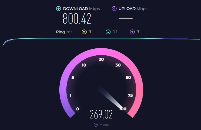 Ping test by Speedtest